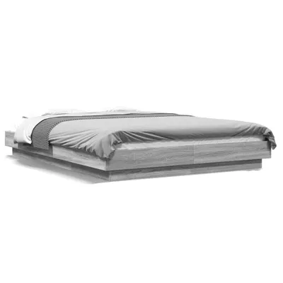 Obrázek produktu pro vidaXL Postel Grey Sonoma 120x200 cm Dřevěný materiál