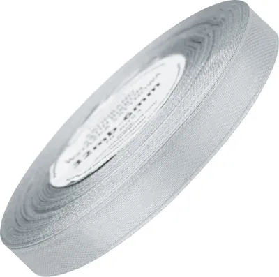 Immagine prodotto di Nastro di raso 12 mm - argento chiaro - 32 metri