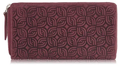 Image de Portefeuille en cuir pour femmes à motif géométrique vintage Paolo Peruzzi T-116-Hch