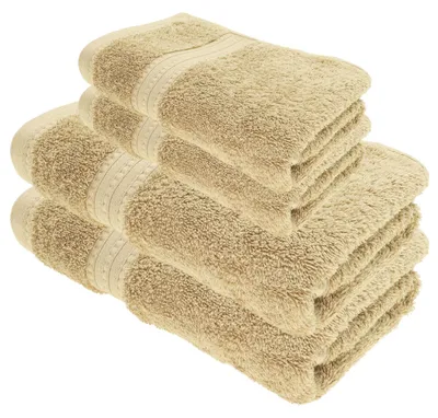 Produktbild von Julie Julsen BIO Duschtuch-Set 4 tlg. 2 Dusch- 2 Handtücher Sand