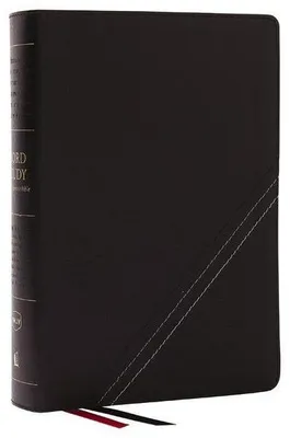 Image de NKJV, Word Study Reference Bible, Tissu en fibres de cuir, Black, Red Letter, Comfort Print