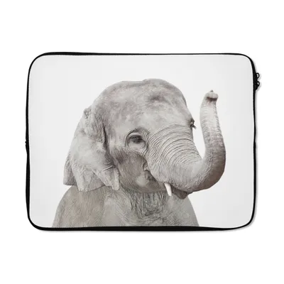Produktbild von MuchoWow® Laptop Hülle 15 Zoll Elefant - Tiere - Grau - Natur Laptoptasche - Laptoptasche - Sleeve - Rundum-Schutz