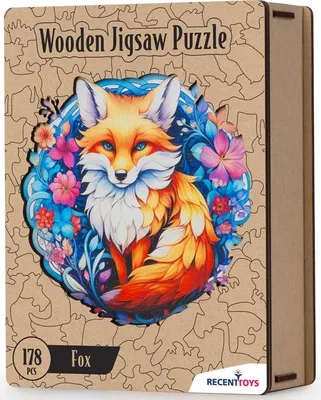 Obrázok produktu pre Drevené puzzle líška - vzdelávacia hračka zvieracie puzzle