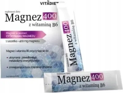Produktbild von MAGNESIUM 400 mit Vitamin B Vitadiet 14 Beutel