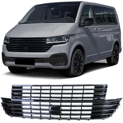 Kühlergrill Sportgrill SCHWARZ GLANZ ohne Emblem für VW T6.1 ab 2019 – Produktansicht