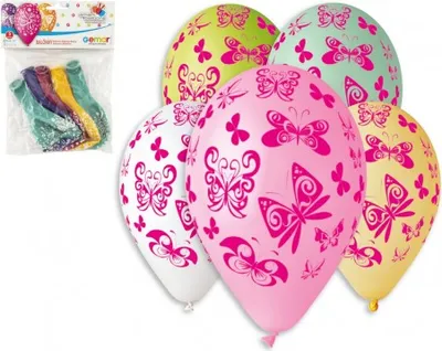 Zdjęcie produktu dla Balony dmuchane TEDDIES - Motyle 5 szt.