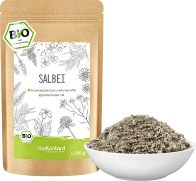Produktbild von Salbei 250 g I getrocknet und geschnitten | Salbeitee gerebelt 100% natürlich | bioKontor