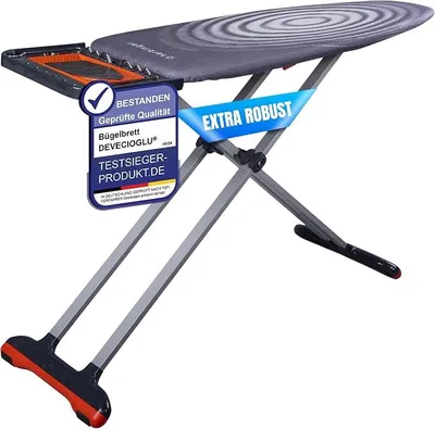 Productafbeelding van Bügeltablet 127x46 cm - XL strijktafel voor stoomstrijkapparaten, grote strijkplank, opklapbare strijktafel, in hoogte verstelbaar, strijkplank (MM123)