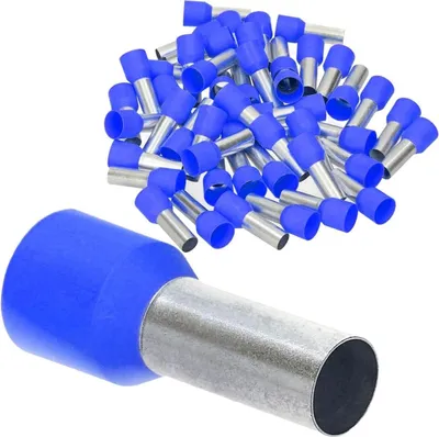 Image de 25 embouts isolés Kalitec AE12030BL 120 mm² 30 mm de long bleu I Fabriqué en Allemagne I Qualité industrielle