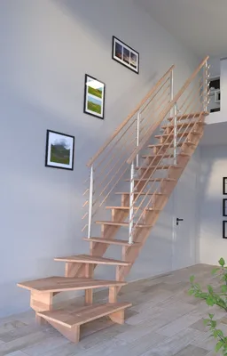 Zdjęcie produktu dla Schody drewniane Lindos (buk) w ¼ spiralne prawe-100 cm-wzór balustrady drewniane okrągłe pręty-obustronnie-bez podstopnic