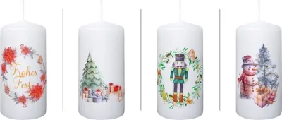 Produktbild von Weihnachtskerzen Christmas 120 x Ø 58 mm, 4er Set
