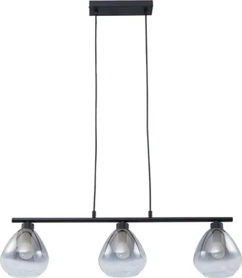 Produktbild von Lindby Hängeleuchte Pendura, schwarz, Glas, Länge 75 cm