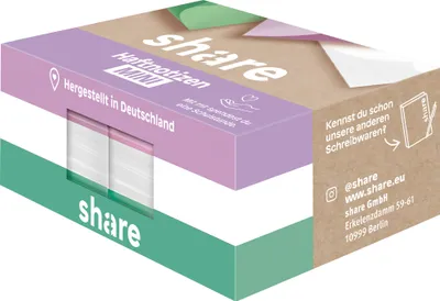 Produktbild von Haftnotizblock Mini 4-0018 weiß/vi/gn 6x100 Blatt Packung mit 24 Stück