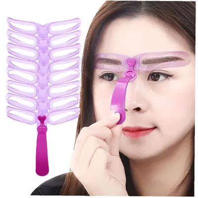Produktbild von Augenbrauen-Schablonen 1 Stück, Verstellbare Augenbrauen-Formschablone, Kosmetik-Schablonenset für präzises Augenbrauenstyling