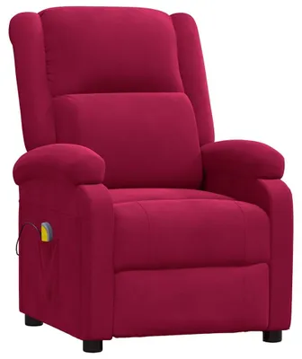 Obrázok produktu pre masážne kreslo vidaXL Wine Red Velvet
