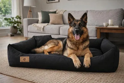Image de Lit pour chien 120x90cm canapé pour chien chaise longue coussin pour chien corbeille pour chien lit pour chat NOIR