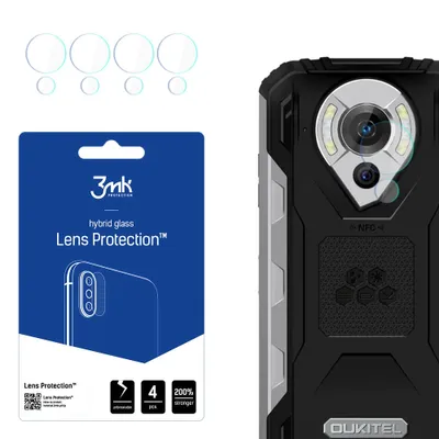 Produktbild von 3mk Hybridglas Lens Protection für Oukitel WP16 Kamera Objektiv Kameralinse 0,16mm 6H (4 Stück)