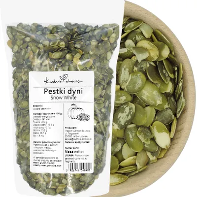 Produktbild von Kürbiskerne geschält 1 kg, naturbelassen und vielseitig für Müsli, Salate und n | Kuchnia Zdrowia