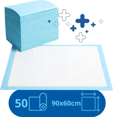 Zdjęcie produktu dla Podkłady higieniczne 60x90 50szt maty chłonne na łóżko poporodowe przewijak