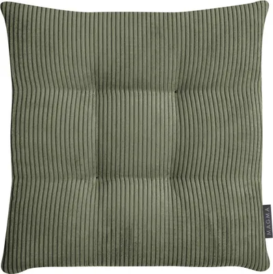 Produktbild von Sitzkissen - 35 x 35 cm - Dunkelgrün - Cordoptik - mit Steppung