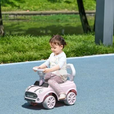 Produktbild von Sweiko Rutschauto für Kinder, Kippschutz, Hupe, rutschfester Sitz, für 1,5-3 Jahre, bis 25 kg, Rosa