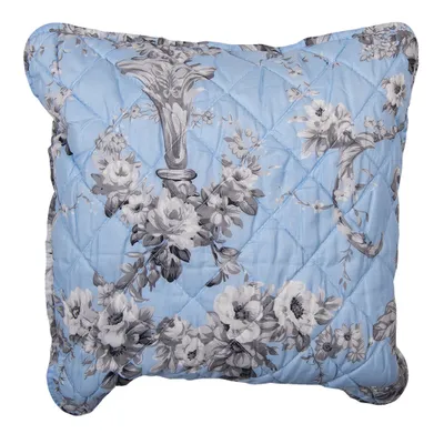 Produktbild von Clayre & Eef Kissenbezug 40x40 cm Blau Polyester Blumen