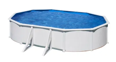 Produktbild von GRE Ovaler und weißer Stahlwandpool 500 x 300 x 120 cm, Serie Bora Bora