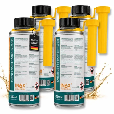 Produktbild von INOX® Diesel System Reiniger Additiv 4x 250ml Systemreiniger Zusatz Dieselzusatz