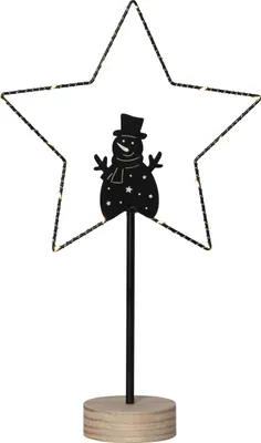 Produktbild von Star Trading GLIMTA, Leichte Dekorationsfigur, Schwarz, Ambiente, 15 Glühbirne(n), LED, 0,1 W