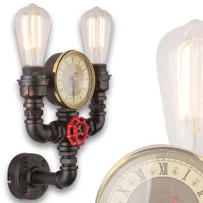 Produktbild von Globo Lighting Wandleuchte Metall schwarz, 2x E27