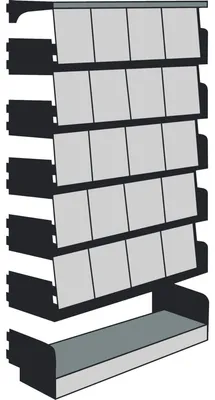 Produktbild von Klappenregal Univers Anbaufeld BxTxH 100x30x200cm lichtgrau