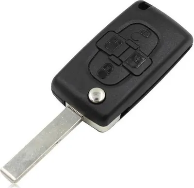 Produktbild von Autoschlüssel-Gehäuse mit Rohling 4 Tasten passend für Peugeot 107 207 (PG13)