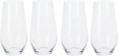 Image de Ensemble de 4 verres à eau Excellent Houseware, en cristal, 6 x 15,5 cm, 580 ml, transparents