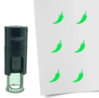 Image de Tampon encreur CombiCraft Piment 10 mm rond – Encre verte