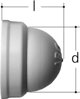 Produktbild von Sanipex MT-Kappe 4695 äußerer Durchmesser 32 mm