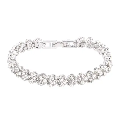 Productafbeelding van Klassieke armband met strassstenen - zilver