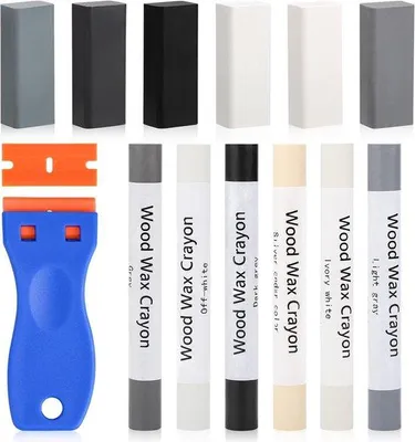 Obrázek produktu pro Sada na opravu laminátu – 12 kusů – Vhodné pro dřevo, laminát, vinyl – Rychleschnoucí, voděodolná oprava