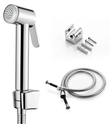 Produktbild von Ibergrif M20282 WC-Bidetbrause Set, 1,2 m Schlauch, Chrom, G1/2