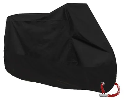 Obrázek produktu pro Ochranný obal na motocykl, rozměry 200x90x100 cm, vyrobený z voděodolného polyesteru 300D, s UV ochranou, ochranou proti krádeži a odolností proti větru, pro celoroční použití