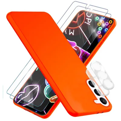 Zdjęcie produktu dla Etui silikonowe Neon do Samsung Galaxy S23 Plus, 2x ochrona wyświetlacza/kamery pomarańczowy