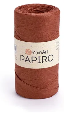Produktbild von YarnArt Papiro 1320 Zimt Papiergarn Raffia 100g 130m/100g Tasche Hut Häkeln