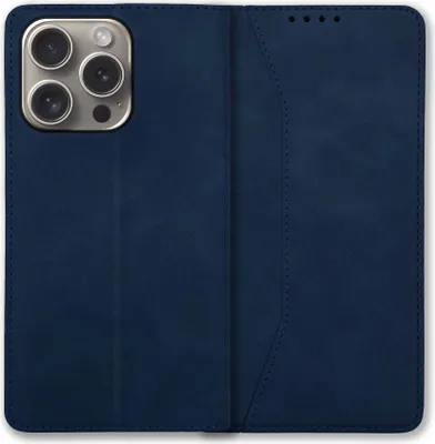 Produktbild von Bookstyle 'Premium' Schutzhülle Klapphülle Schutztasche Etui Cover für Apple iPhone 15 Pro Max - Blau