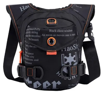 Immagine prodotto di Borsa da sella in nylon nero, adatta per moto, ciclismo, escursioni, da uomo e da donna