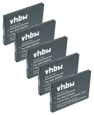 Produktbild von vhbw 5x Akku Ersatz für Honeywell BATT-EDA40-1, BATT-EDA50K-1 für Barcodescanner POS (4000 mAh, 3,8 V, Li-Polymer)