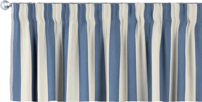 Produktbild von Dekoria Kurzgardine mit Kräuselband, blau-weiß, 130 x 40 cm