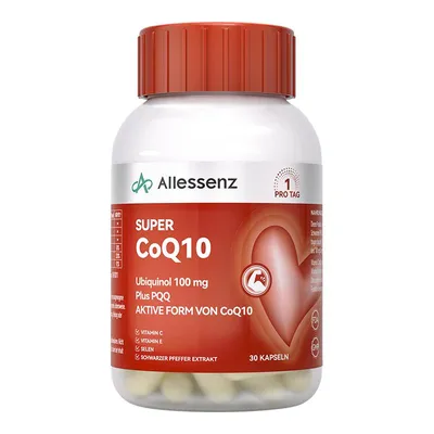Produktbild von Allessenz Super CoQ10 Ubiquinol Plus PQQ Kapseln