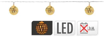 Produktbild von Decorative Lighting 10 Led 130 Cm Lichterkette Golden  Golden One Size