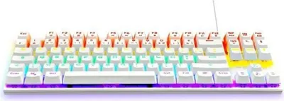 Image de Tastatura Gaming The G-Lab Mercury, mecanica, alb, AZERTY