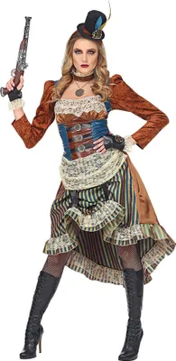 Produktbild von Retro Kostüm Damen Steampunk Kleid Größe: 38-40