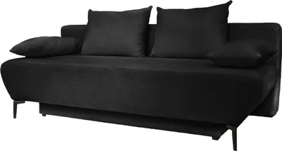 Produktbild von Kaiser Möbel Sofa mit schlaffunktion und bettkasten , Sofa 3 sitzer Antic stoff Ascot Schwarz